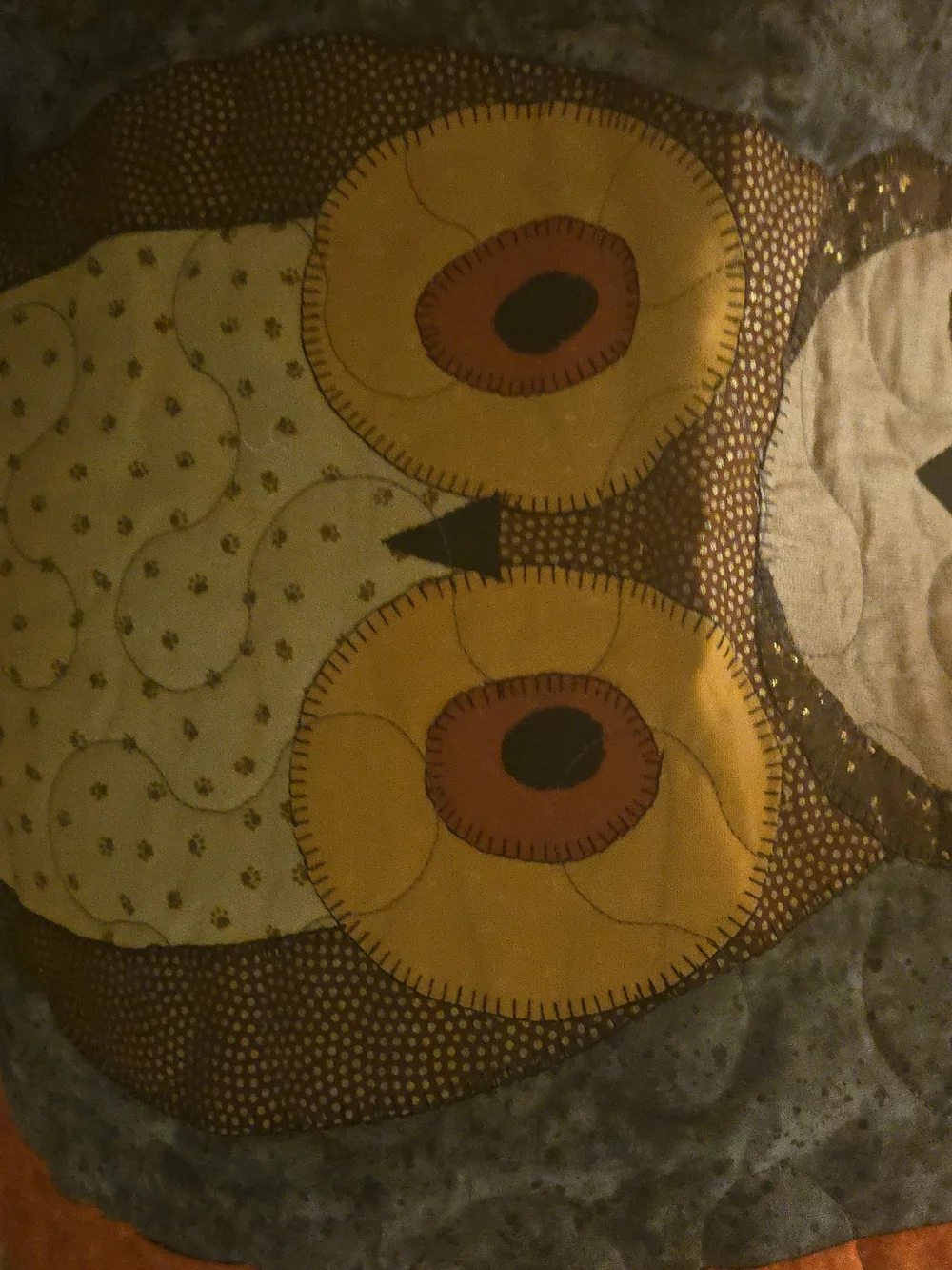 Contemporary Fall, Halloween Embroidered  Quilt